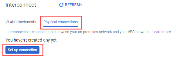 Physical connections tab for interconnect