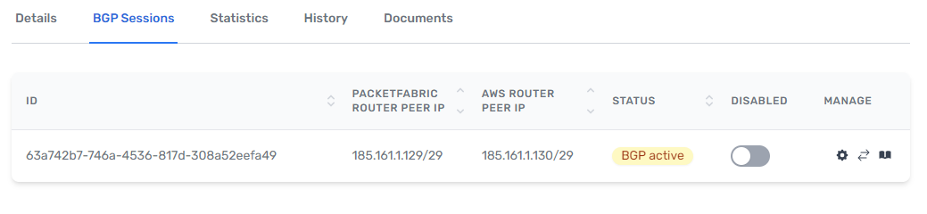 screenshot of the cloud router connection overflow menu